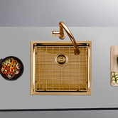 Expert Homewares Scylla 510mm Single Stainless Steel Kitchen Sink &amp; Accessories Package