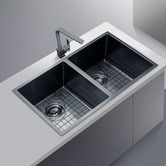 Expert Homewares Seatrew 770mm Double Stainless Steel Kitchen Sink &amp; Accessories Package