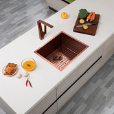 Expert Homewares Circinus 500mm Single Stainless Steel Kitchen Sink &amp; Accessories Package