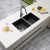 Expert Homewares Seatrew 770mm Double Stainless Steel Kitchen Sink &amp; Accessories Package