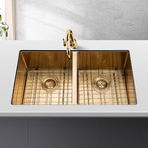Expert Homewares Seatrew 770mm Double Stainless Steel Kitchen Sink &amp; Accessories Package