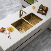 Expert Homewares Seatrew 770mm Double Stainless Steel Kitchen Sink &amp; Accessories Package