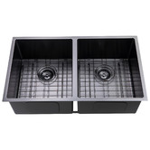 Expert Homewares Tephra 820mm Double Stainless Steel Kitchen Sink &amp; Accessories Package