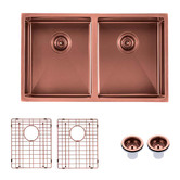 Expert Homewares Seatrew 770mm Double Stainless Steel Kitchen Sink &amp; Accessories Package