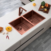 Expert Homewares Seatrew 770mm Double Stainless Steel Kitchen Sink &amp; Accessories Package