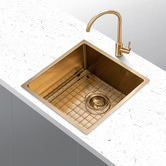 Expert Homewares Brenna 440mm Single Stainless Steel Kitchen Sink &amp; Accessories Package