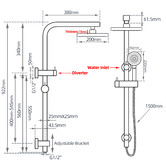 Expert Homewares Layka Stainless Steel Twin Shower