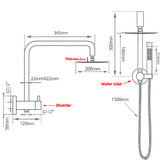 Expert Homewares Colby Microphone Short Twin Shower