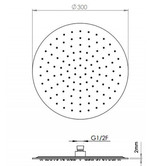 Expert Homewares Colby 300mm Chrome Round Shower Head