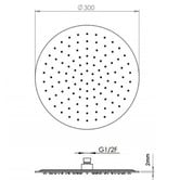 Expert Homewares Colby 300mm Round Ceiling Shower Head