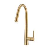Expert Homewares Brushed Yellow Gold Swivel Pull-Out Kitchen Mixer Tap