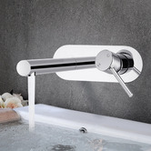 Expert Homewares Solander 210mm Straight Bath/basin Wall Mixer Set