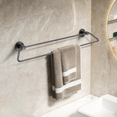 Expert Homewares Zevi 600mm Double Bar Adhesive Wall Mounted Towel Rail