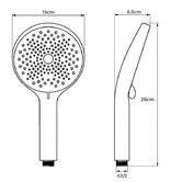 Expert Homewares Fiaro Black Hand-held Shower Head