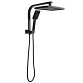 Expert Homewares Ottimo 300mm Rectangular Black Short Twin Shower