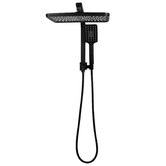 Expert Homewares Ottimo 300mm Rectangular Black Short Twin Shower