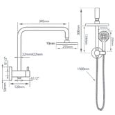 Expert Homewares Jagael Short Twin Shower Tap Set