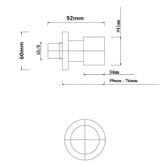 Expert Homewares Jagael Short Twin Shower Tap Set