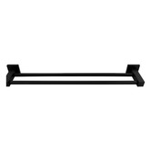 Expert Homewares Nero 600mm Black Stainless Steel Double Rail Towel Rail