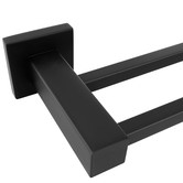 Expert Homewares Nero 600mm Black Stainless Steel Double Rail Towel Rail