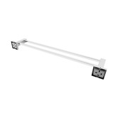 Expert Homewares Nero 600mm Chrome Stainless Steel Double Bar Towel Rail