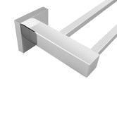 Expert Homewares Nero 600mm Chrome Stainless Steel Double Bar Towel Rail