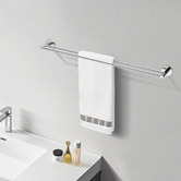 Expert Homewares Euro 750mm Round Stainless Steel Double Towel Rail