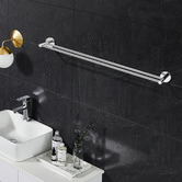 Expert Homewares Euro 750mm Round Stainless Steel Double Towel Rail