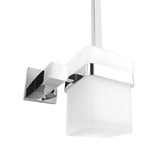 Expert Homewares Nero Chrome Stainless Steel Toilet Brush with Holder