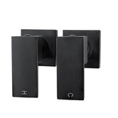 Expert Homewares 3 Piece Black Nero Bath Wall Spout &amp; Tap Set