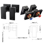 Expert Homewares Nero Bath Spout &amp; Wall Tap Set