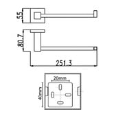 Expert Homewares Square Chrome Bathroom Basics Accessory Package