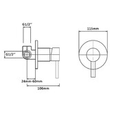 Expert Homewares Euro 195mm Wall Mounted Bath Spout &amp; Mixer Set