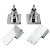 Expert Homewares Retro-fit Square Chrome Shower Bathroom Basics Package