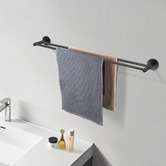 Expert Homewares Euro Black 800mm Double Bar Pin Towel Rail