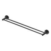 Expert Homewares Euro Black 800mm Double Bar Pin Towel Rail