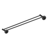 Expert Homewares Euro Black 800mm Double Bar Pin Towel Rail