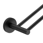 Expert Homewares Euro Black 800mm Double Bar Pin Towel Rail