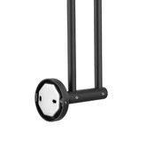 Expert Homewares Euro Black 800mm Double Bar Pin Towel Rail