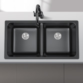 Expert Homewares Granite Quartz Stone Double Kitchen Sink