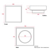 Expert Homewares Chrome Stainless Steel Shower Floor Waste