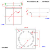 Expert Homewares 115mm Solid Brass Tile Insert Shower Floor Waste