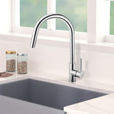 Expert Homewares Euro Chrome Pull-Out Kitchen Sink Mixer With Pin Lever