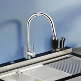 Expert Homewares Euro Chrome Pull-Out Kitchen Sink Mixer With Pin Lever