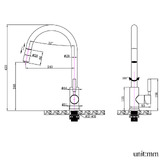 Expert Homewares Solander Swivel Pull-Out Kitchen Mixer