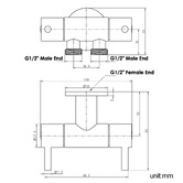 Expert Homewares Square Bene Toilet Bidet Spray with Diverter