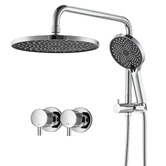 Expert Homewares Aqua Chrome Short Twin Shower Tap Set