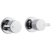 Expert Homewares Aqua Chrome Short Twin Shower Tap Set