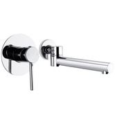 Expert Homewares Euro 245mm Wall Swivel Bath Spout &amp; Mixer Tap Set