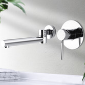 Expert Homewares Euro 245mm Wall Swivel Bath Spout &amp; Mixer Tap Set